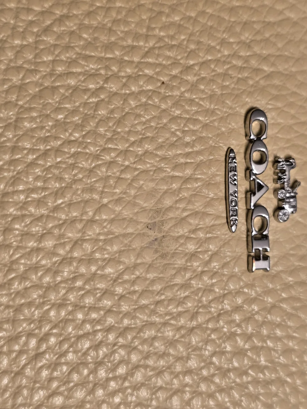 Coach Pebbled Leather Zip Wallet in Pale Yellow